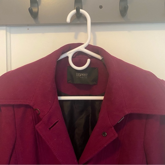 Wool blend ESPRIT trench coat size 4 - Picture 2 of 2